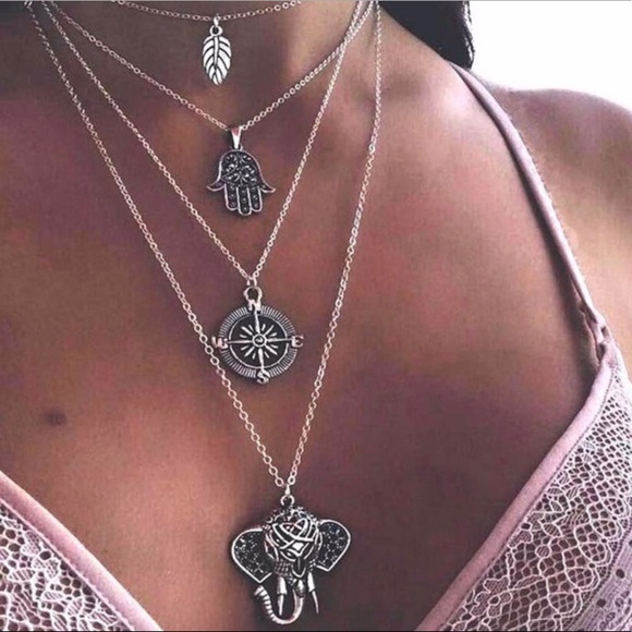 Jewelry - Multi Layer Elephant Necklace